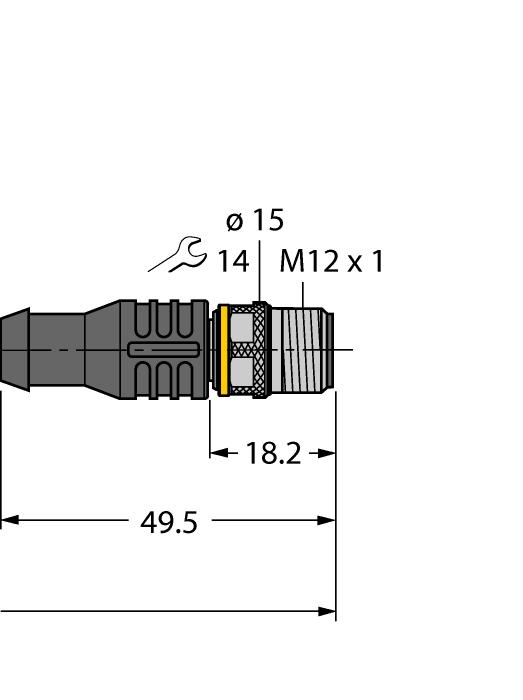 Wiring accessories RKC8.302T-1.5-RSC4T/ TXL320 6625003 Adapter cable to connect sensor to USB-2-IOL-0002 parametrizing unit; female M12, straight, 8-pin on male M12, straigth, 3-pin; cable length: 1.