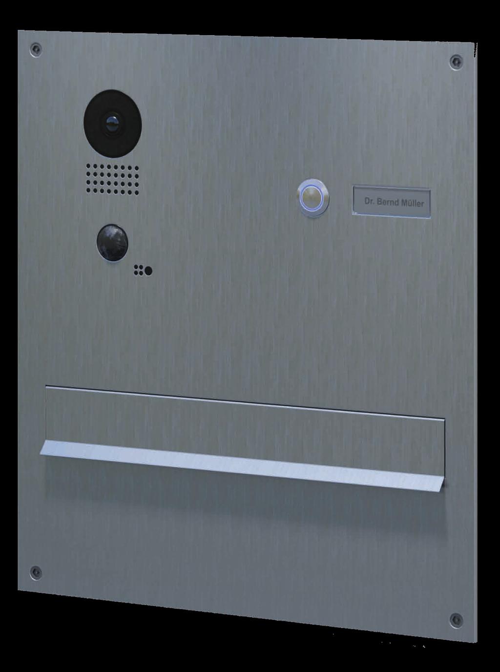 DB-D203 IP Intercom Flush Postbox Edition Dimensions: L350mm x W320mm x D380mm The DB-D203 combines ease of use & convenience with both audio & video push notifications directly to your smartphone.