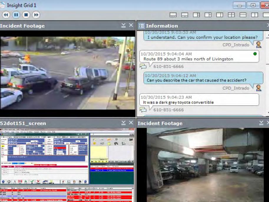 Multi-channel, multimedia reconstruction timeline The dispatch supervisor uses Inform Reconstruction to recreate a complete, accurate account of the interactions between the citizens, PSAP and first