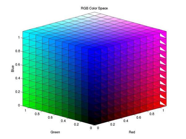 of an image is assigned a range of 0 to 255 (in an 8-bit system) intensity values of RGB components.