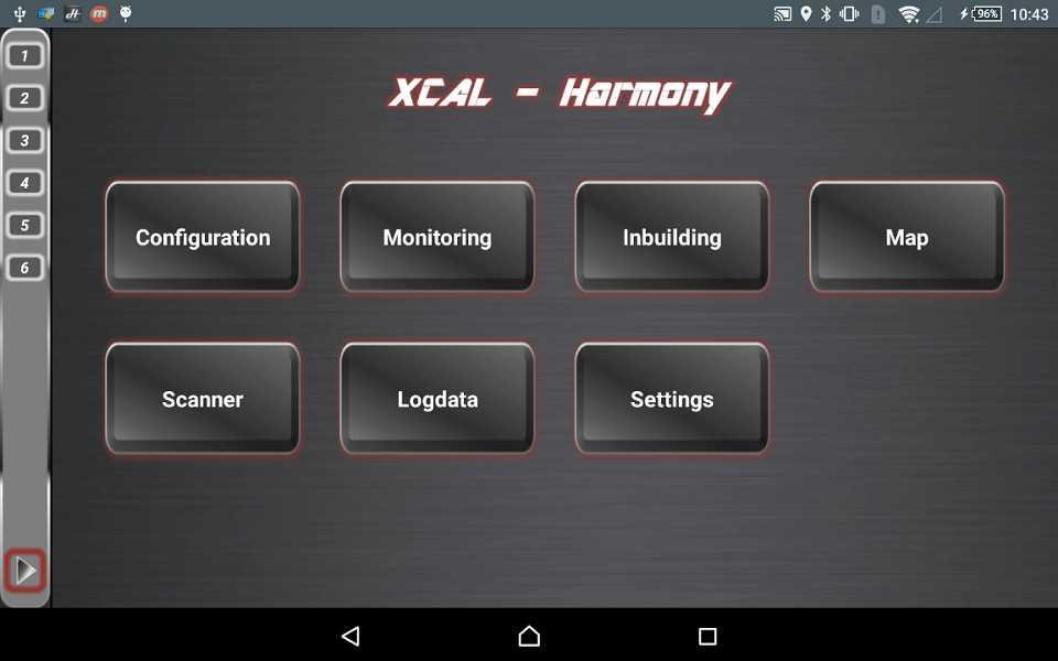 3. Main Menu Main screen of XCAL-Harmony v2