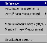 Oscilloscope Mode Oscilloscope Mode (cont'd) The "Measure" Menu ( ) ( ) Function only accessible in "Advanced" mode. See. Description, page 71.
