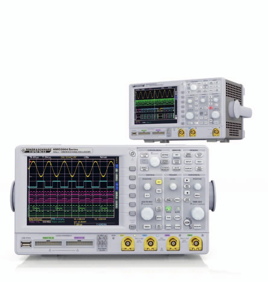 the new HMO 3000 Series up to 500 MHz The new HMO3000 series by HAMEG Instruments offers our usual excellent performance at an attractive price.