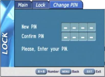 Change PIN Enter and confirm new PIN for access.