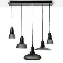 THE INDIVIDUAL LIGHTS ARE CHARACTERIZED BY A HANDBLOWN GLASS SHADE MOUNTED ON A HAND-SANDED WOODEN BODY. THE CLEAN CONTOURS AND ARE UNDERLINED BY THE CONCEALED LIGHT SOURCE.