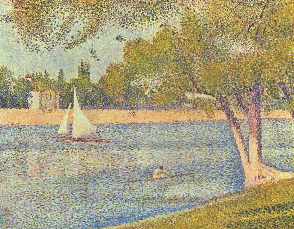 Together with students, examine a painting like The Seine and la Grande Jatte-
