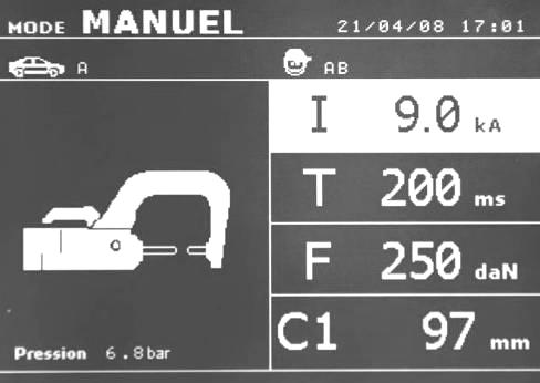 MANUAL mode This mode allows the user to manually select the welding parameters, for example when following instructions from a manufacturer.