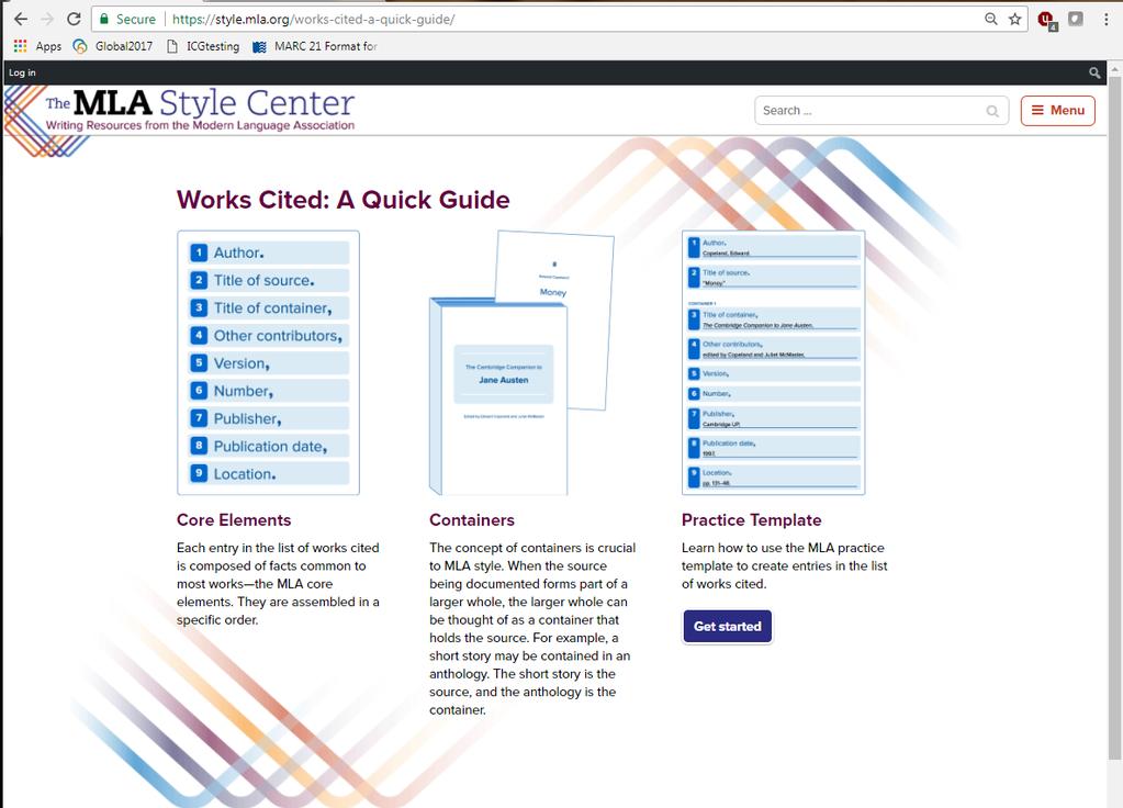 Additional Tools MLA Style: Works Cited Quick Guide style.mla.