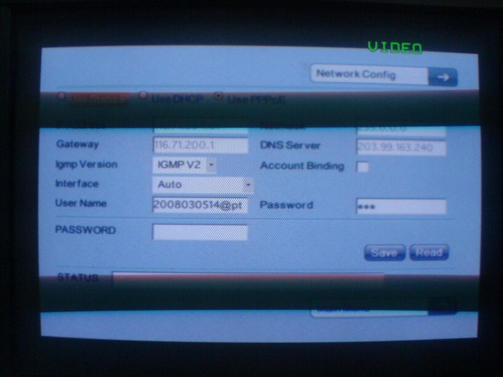 Enter the username of IPTV from BnCC, reset the password from I-Click & put in