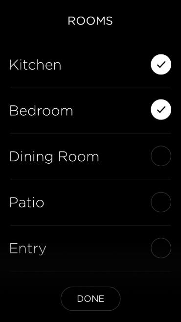 3. Select the rooms where you want Sonos to play. Tap Done.