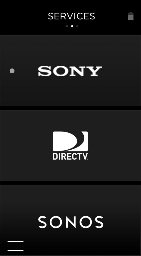 On a Savant Remote, a smart TV is identified by its brand logo, as shown in the example below.