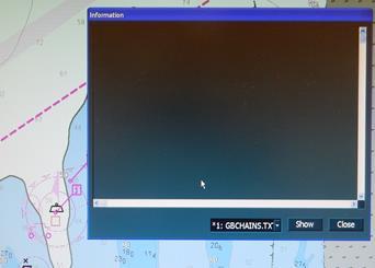 A different ECDIS system shows a blank Pick