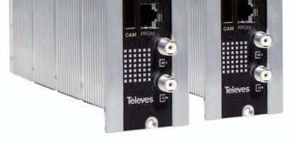 Once extracted the MPEG2 TS, it is re-modulated in COFDM/ QAM format to obtain two output channel (7/8 MHz bandwidth) in VHF/UHF by means of a agile up-converter.