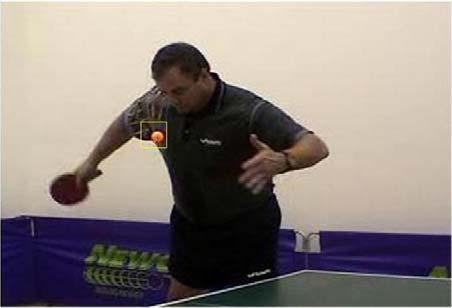 Figure 4. Example video frames showing detection of the ball (Video source: courtesy of ITTF Umpires and Referees Committee) VI.
