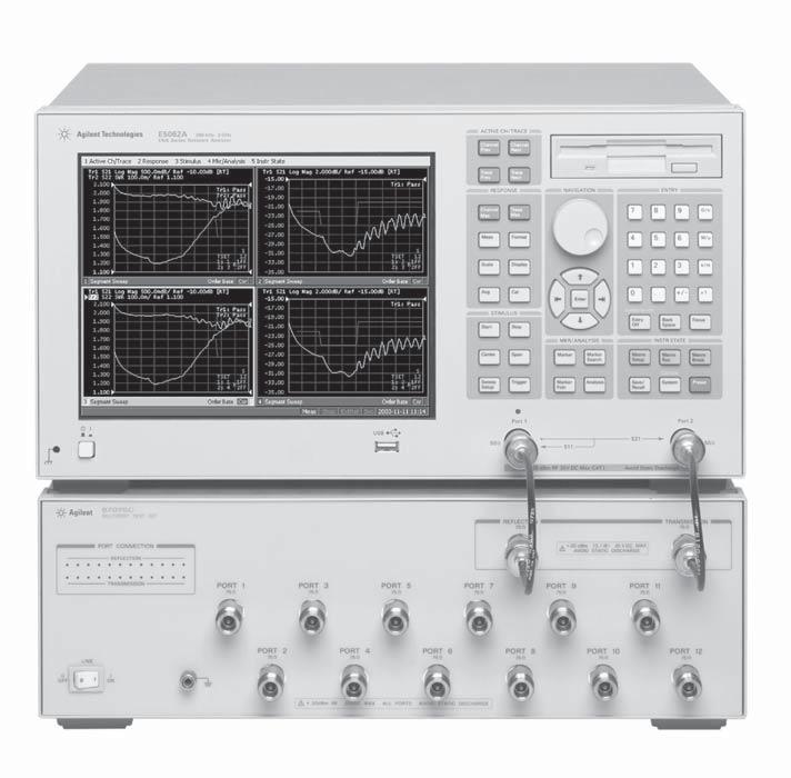 Boost Production Throughput of Multiport Devices A complete multiport test system The Agilent Technologies 87075C multiport test sets are designed to work with E5061A ENA-L RF network analyzers to