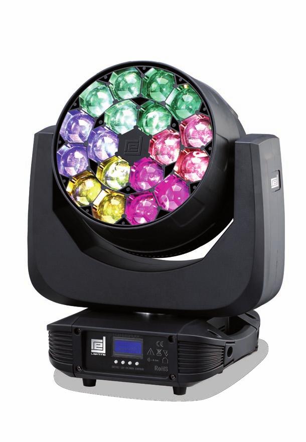 ALL IN 1 FIXTURE - RGBW LED based beam moving head with wash zoom aperture - Effect engine for 6 separate sectors control - Designed for medium distance installation - As bright as majority of the