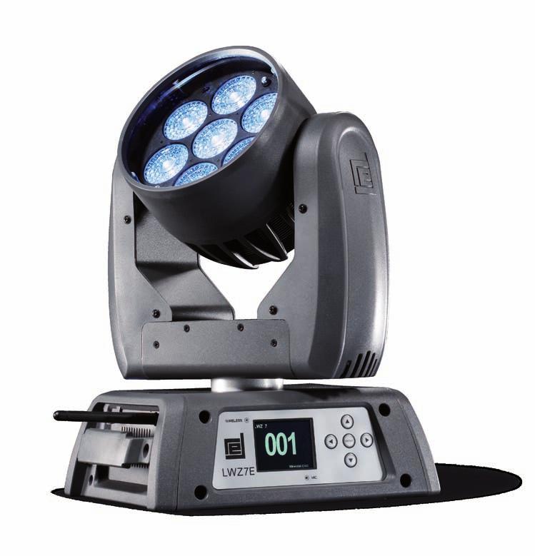 ALL IN 1 FIXTURE 256 360 - Compact light and bright RGBW LED based wash zoom moving head - 10-60 zoom - Throw distance: 3-10 m - Pan/Tilt standard or Infinite movement mode - Silent heat-pipe cooling