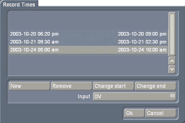 (5) The button "Set time" offers the possibility to set date and time of your machine. This function is required in order to let the system start recording automatically (item (10)).