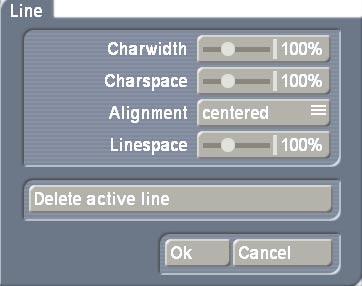 68 With the function "Line space" you can specify the distance between the selected line and the line below it. In the Enter/edit text screen, click on the line that lies above the line to be changed.
