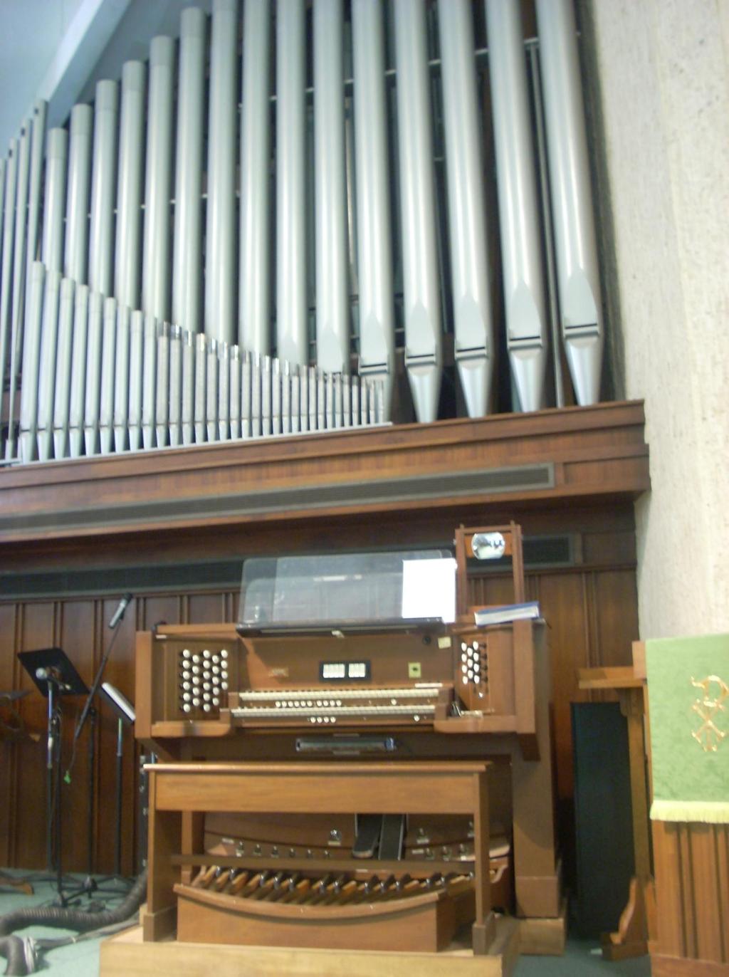 The unison pitch, the same pitch as the piano, is made by a pipe 8 feet long at the bottom of the organ keyboard.