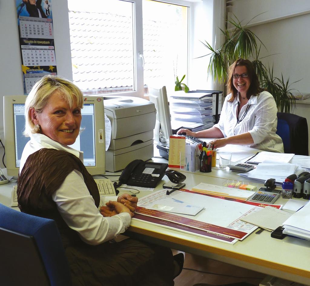 Helga Pohl, in the foreground, takes care of administrative issues and in the background is Brigitte Widmaier who handles Western European sales.