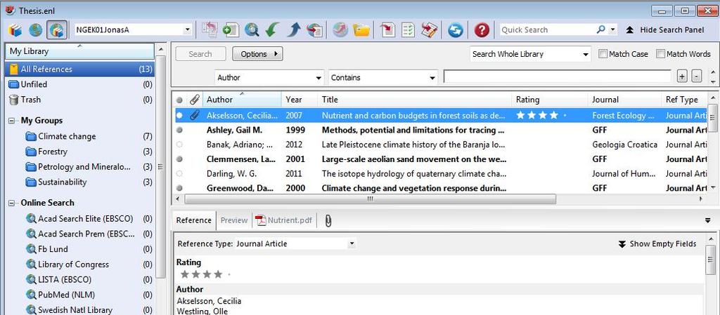 19 5 Sort and order your EndNote library Now that you have started to get some references into your EndNote library, you have to keep your library sorted. Use Groups for this.