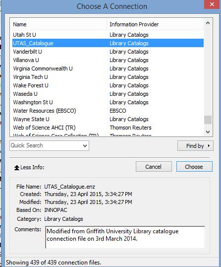 Alternatively, the Integrated Library & Online Search Mode will automatically add all the references from your online search directly into your opened EndNote Library without the chance to preview