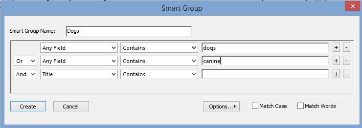 5.2.1 Smart groups Smart Groups are the automatic filing of references into a group from imported references that match your predetermined search strategy.