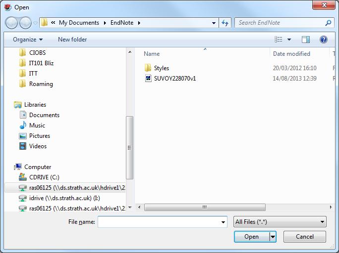 File menu Import File 17.