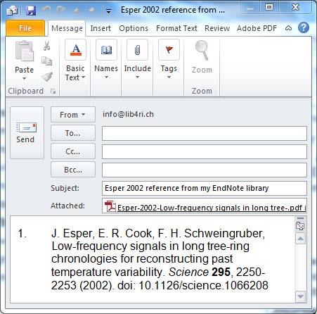 e-mail (one reference