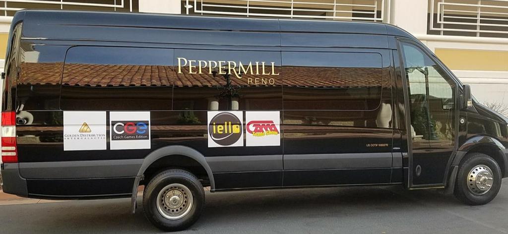 3 SHUTTLES $650 Your company logo will be driving around town for all to see Two shuttle run from the Peppermill