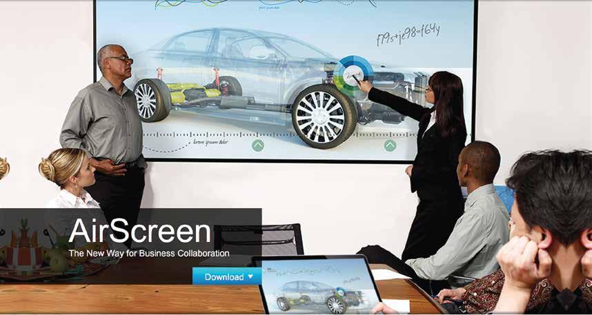 REV AIRSCREEN Designed for Business Conferences, Wireless Display, Wireless Multi-Touch A New Way for Business Collaboration AirScreen