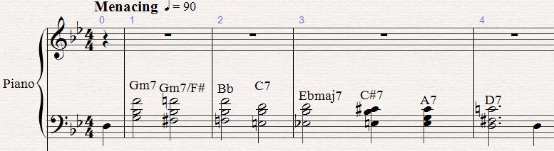 28 th February, 2014 Today I am beginning to write the composition. I have used the Trumpet in B b, Tenor Trombone, Alto Saxophone, Double Bass, Drums and piano.