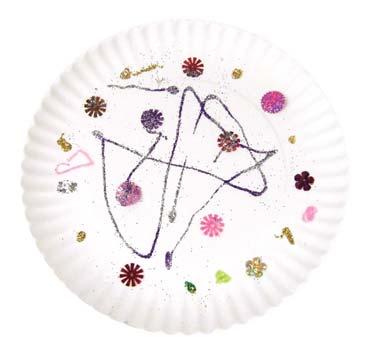 glitter : beads 4 Everyone in the circle gets a paper plate that is their steering wheel.
