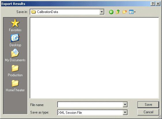 ChromaPure Post-Calibration Procedures 2 Select XML Session File from the Save as type box. 3 Type a desired name for the file in the File name box. 4 Select a desired location in the Save in box.