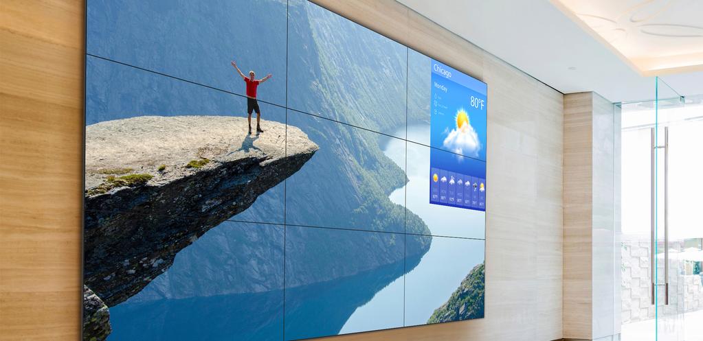 Super Narrow Bezel Video Wall - 55VH7B In the Corporate World, Image Is Everything. Corporations are always on the lookout for new ways to set themselves apart from the competition.