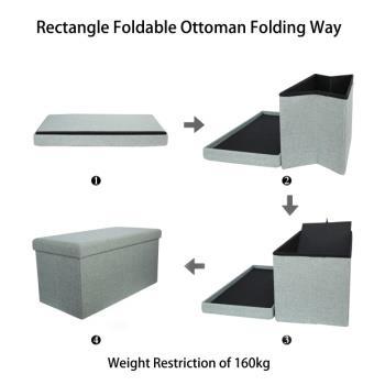 Ottoman Folding Way For Rectangle Ottoman