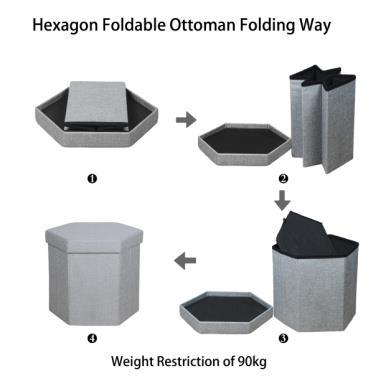 For Hexagonal Ottoman Please Note: These
