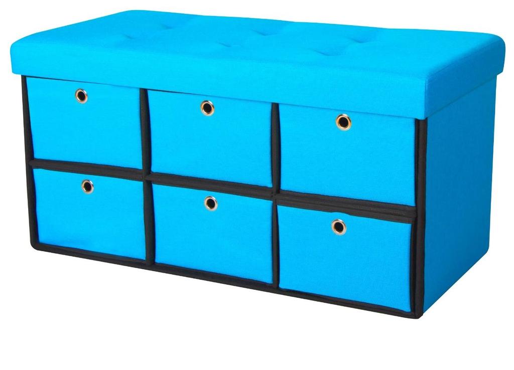 Sincere Home and Leisure Co LTD Six Drawer Ottoman Page 07 Item Number:FOTT-DR-003 6 x Drawer Product Open Size: 76cm x 38cm x 38cm Materials available: Linen, PVC, PU, Polyester and Ice Velvet
