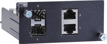 Multi-mode, SC Connector Single mode, SC Connector Combo Port, 10/100/1000BaseT(X) or 100/1000BaseSFP