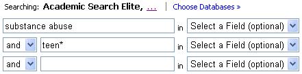 For Human Services topics select Academic Search Elite, Associates Programs Source, Professional Click Continue when you have chosen your databases. Development Collection, and Business Source.