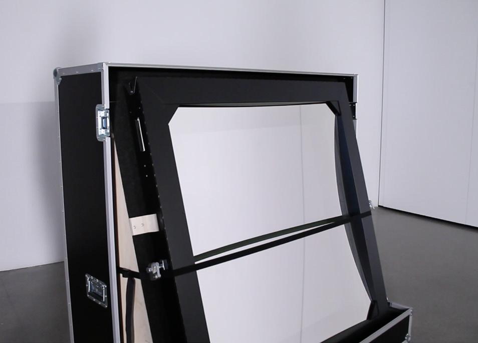 Hanging the display in wires Besides being mounted on the optional floor stand, DeepFrame can also
