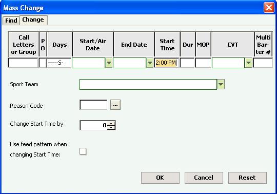 INPUT LINEUP TOOLS CHANGE TAB When you are done making your changes, click OK.