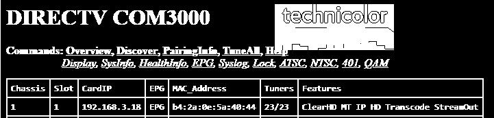 Tuner licensing count is displayed in the Tuners column of the COM51 user interface SysInfo