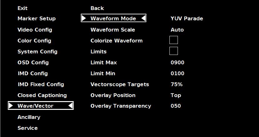 Waveform Mode This option allows you to choose between different layouts for the Waveform