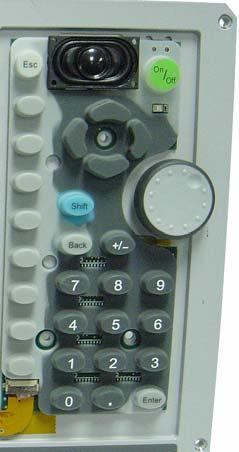 Use care not to damage the speaker wires when removing or replacing the keypad rubber membrane or the PCB. Figure 5-32. Numeric Keypad Rubber Membrane 8.
