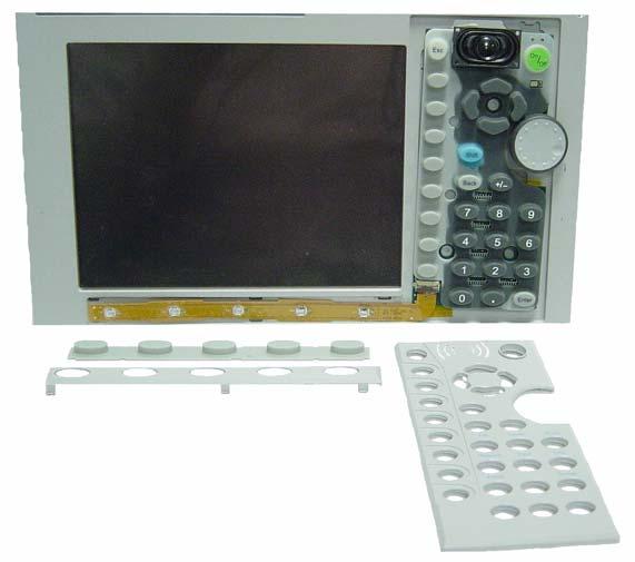 5-12 Mode Function Keypad Removal and Replacement Figure 5-34. Keypads and Bezels, Front Panel 3. Lift off the Mode keypad rubber membrane. 4.