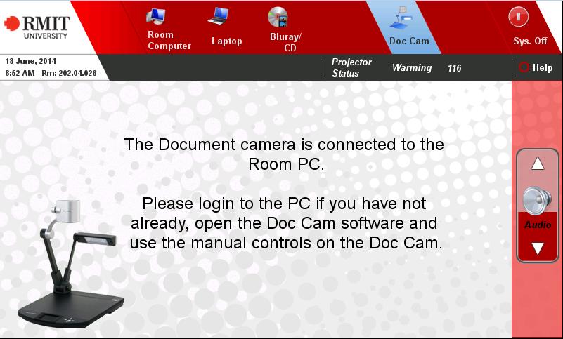 USB Document Cameras are installed in AV00-20 and AV20-70 and connect