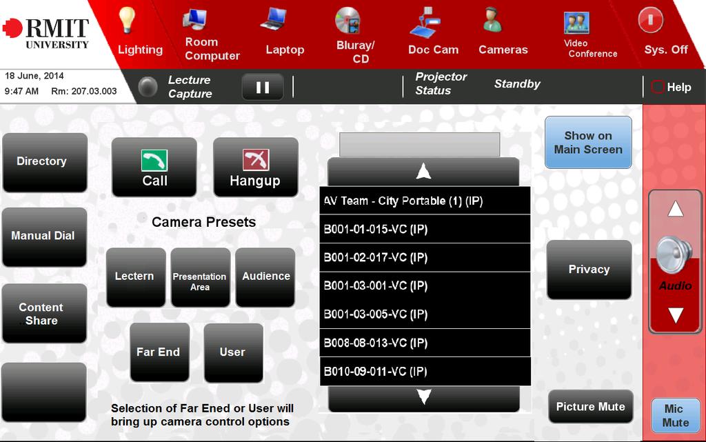 3.4.12 Video Conference Pages 3.4.12.1 Main Directory Page Button Function Notes Directory Manual Dial Content Share No function, indication only and pop up.