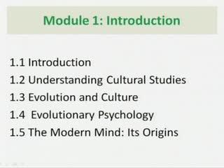 (Refer Slide Time: 33:09) So, we will find that the first module introduces Cultural Studies; talks about it is scope in the first two lectures and followed